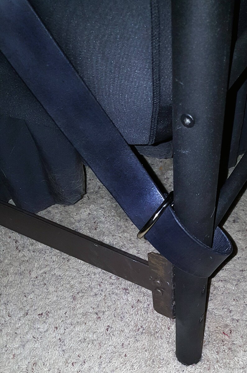 Heavy Leather, Adjustable Locking Bondage Strap 2 Styles Multiple