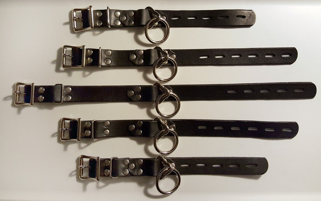 Leather Collar To Wrist Restraints With Nail Head Detail, *available Boxed