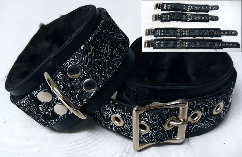 leather wrist and ankle cuffs
