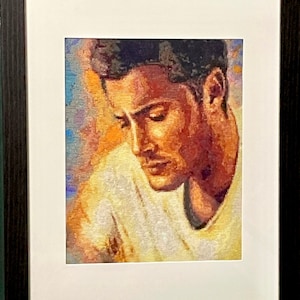 Sentimental Dean Winchester in Pastels - Supernatural- Counted Cross Stitch Digital Pattern- PDF