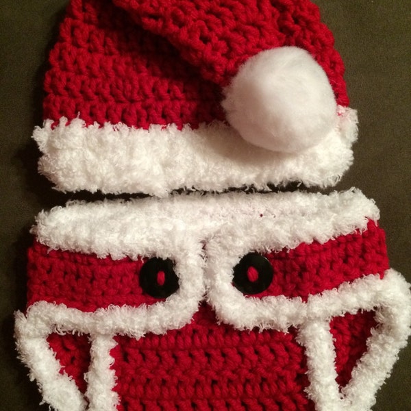 Baby Santa Hat and Diaper Cover