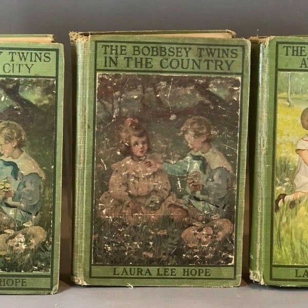 Lot of 3 Early 1900s Bobbsey Twins Childrens Series Books by Laura Lee Hope