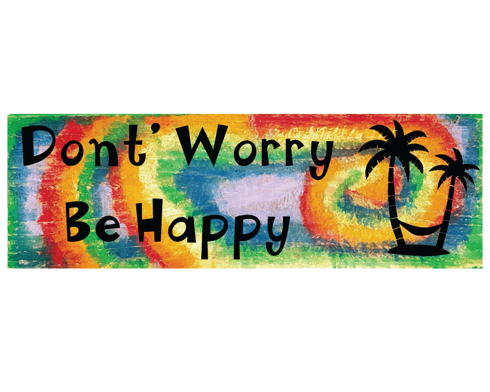 Wooden Sign Don't Worry Be Happy handmade Reggae Sign | Etsy