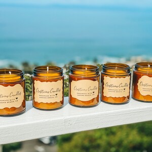 9oz Premium handgemachte Vanille Kerze in Vintage Jar