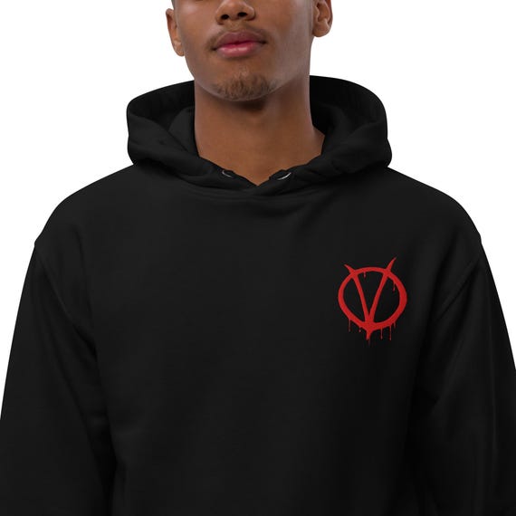 V Vendetta Embroidered Premium Eco Hoodie