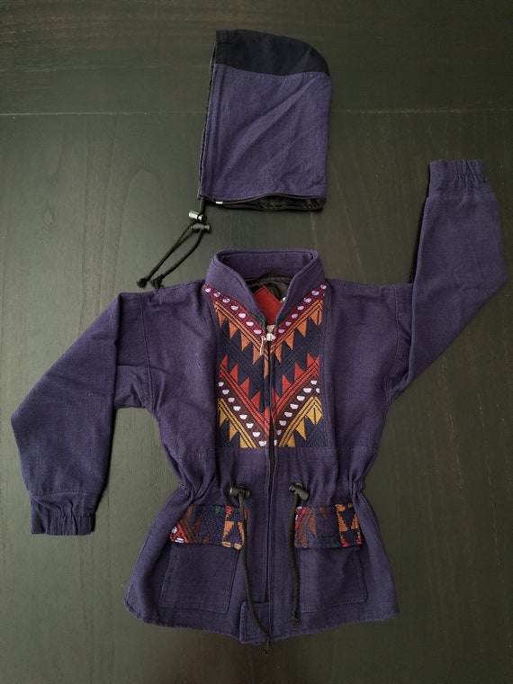 Guatemalan Jacket, Embroidered hoodie, Handmade j… - image 9