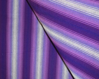 Guatemalan striped fabric, Handwoven Guatemalan Fabric, Purple white stripe fabric, Guatemala cotton fabric, Ethnic textile