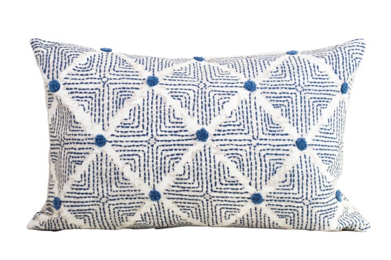 Classic Blue Tufted Pillow Cover Bulk pillow covers | Etsy