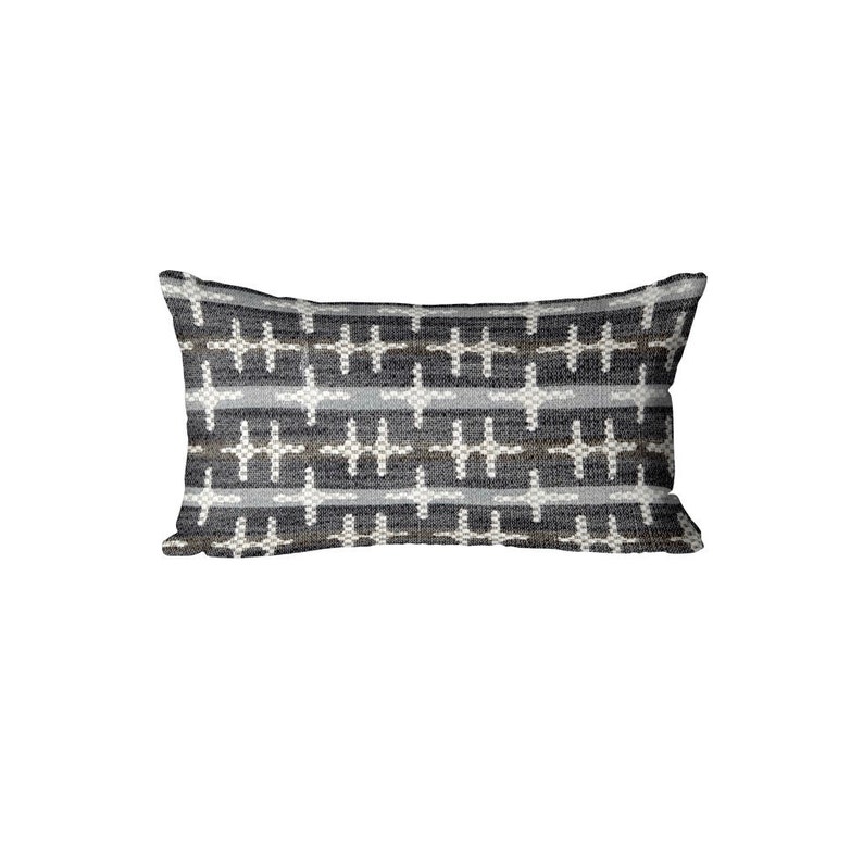 Black Tribal Pillow Cover Boho Decor Black White Stripe Throw Pillow