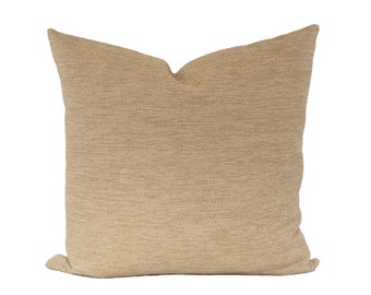 Woven Textured Cork Color Pillow Cover / Modern Farmhouse Pillow, Rustic Pillow, Minimalist Pillow, Mid Century Modern, Boho Pillow / GINNY