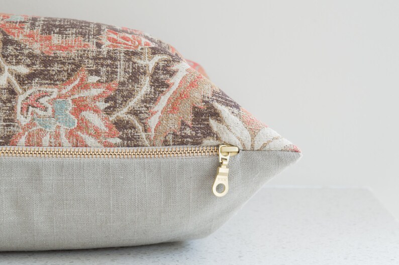 Light Rust Pillow Cover / Anatolian Throw Pillow / Kilim Style Etsy