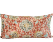 CORA Samt Orange Persisch Stil Kissenbezug / Modernes BauernhausStil Kissen