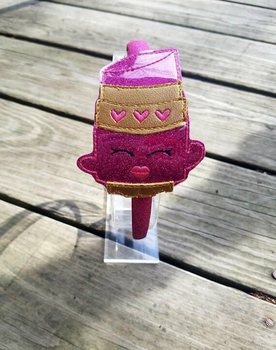 Lippy Lips shopkin headband lipstick shopkin lipstick Etsy