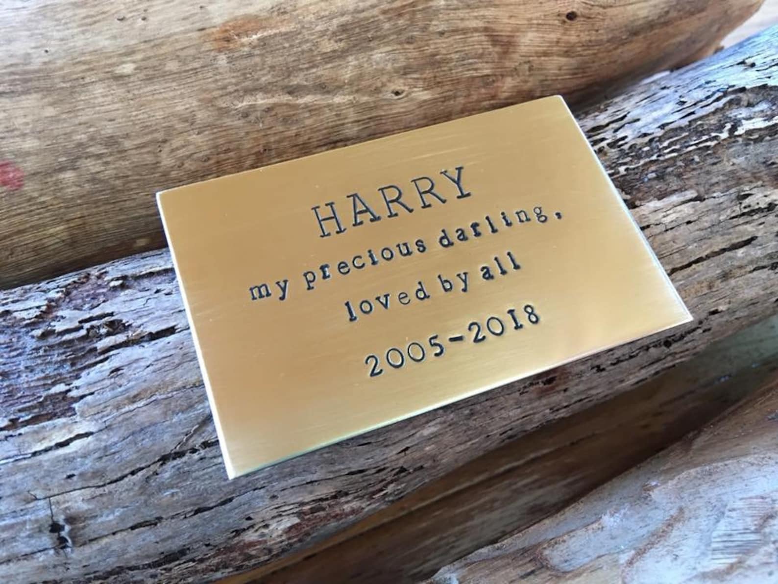 Name Plate Memorial Plaque Hand Stamped Customised Etsy Australia