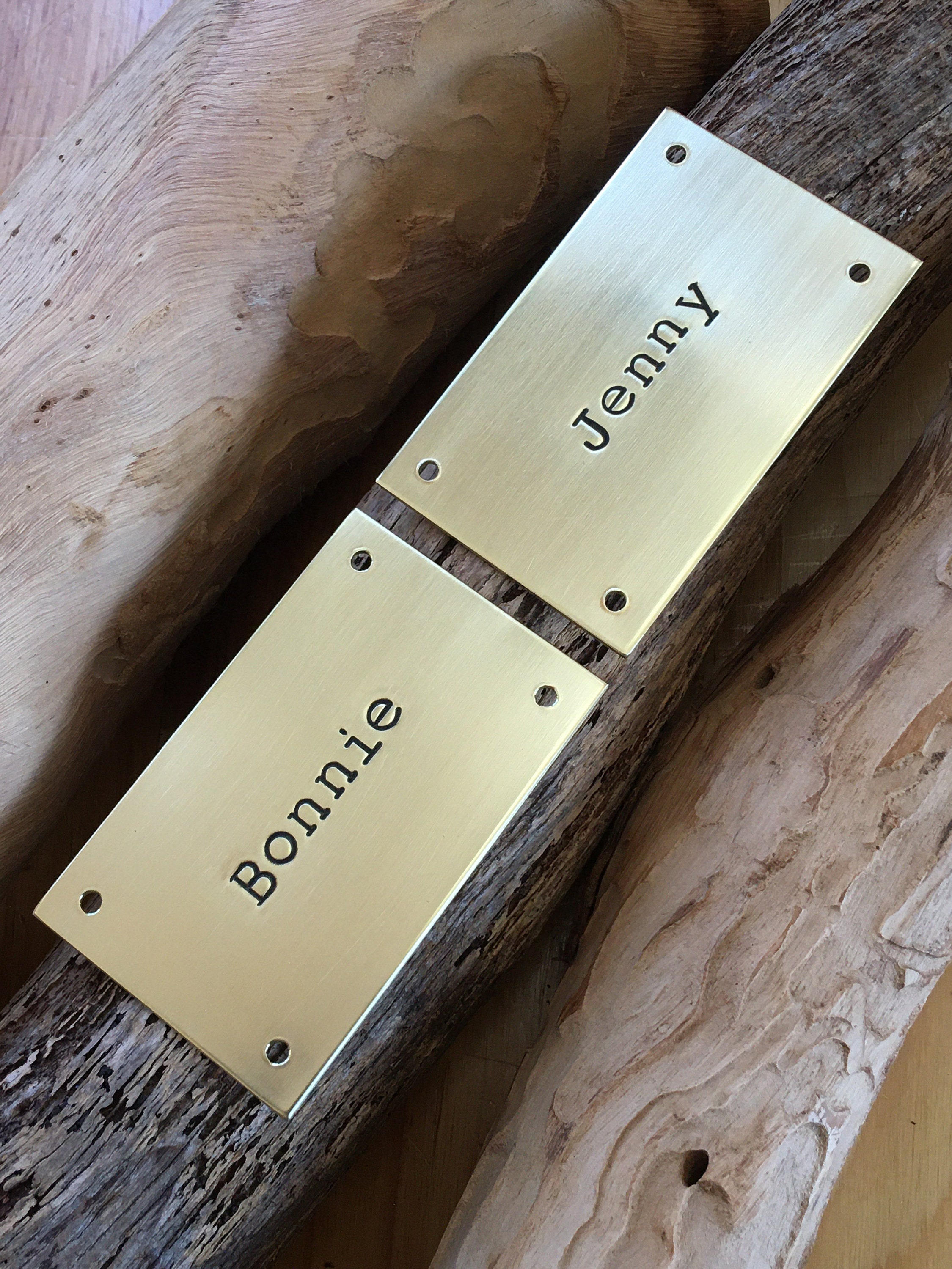 Name Plate Memorial Plaque Hand Stamped Customised Etsy Australia