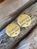 Hand Stamped Personalised Custom Brass Pet Memorial Plaques Pet Loss Urn Plaque Sign product logo