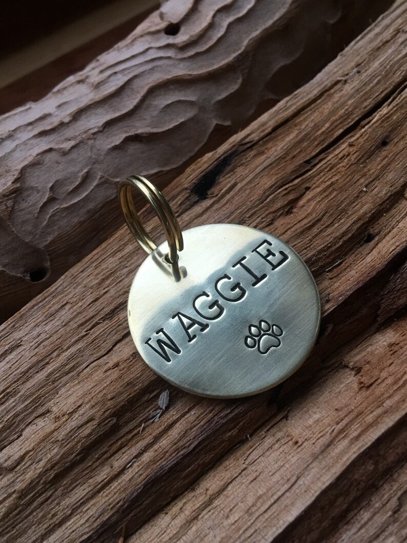 BIG DOG TAG 6mm Font Hand Stamped Personalised Etsy