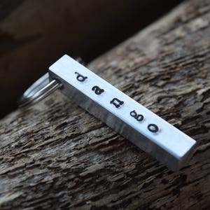 Hand Stamped Personalized Custom Solid Aluminium Bar Pet Tag Dog Tag Copper Aluminum - Custom ID Pet Tag - Writing Stacking Style
