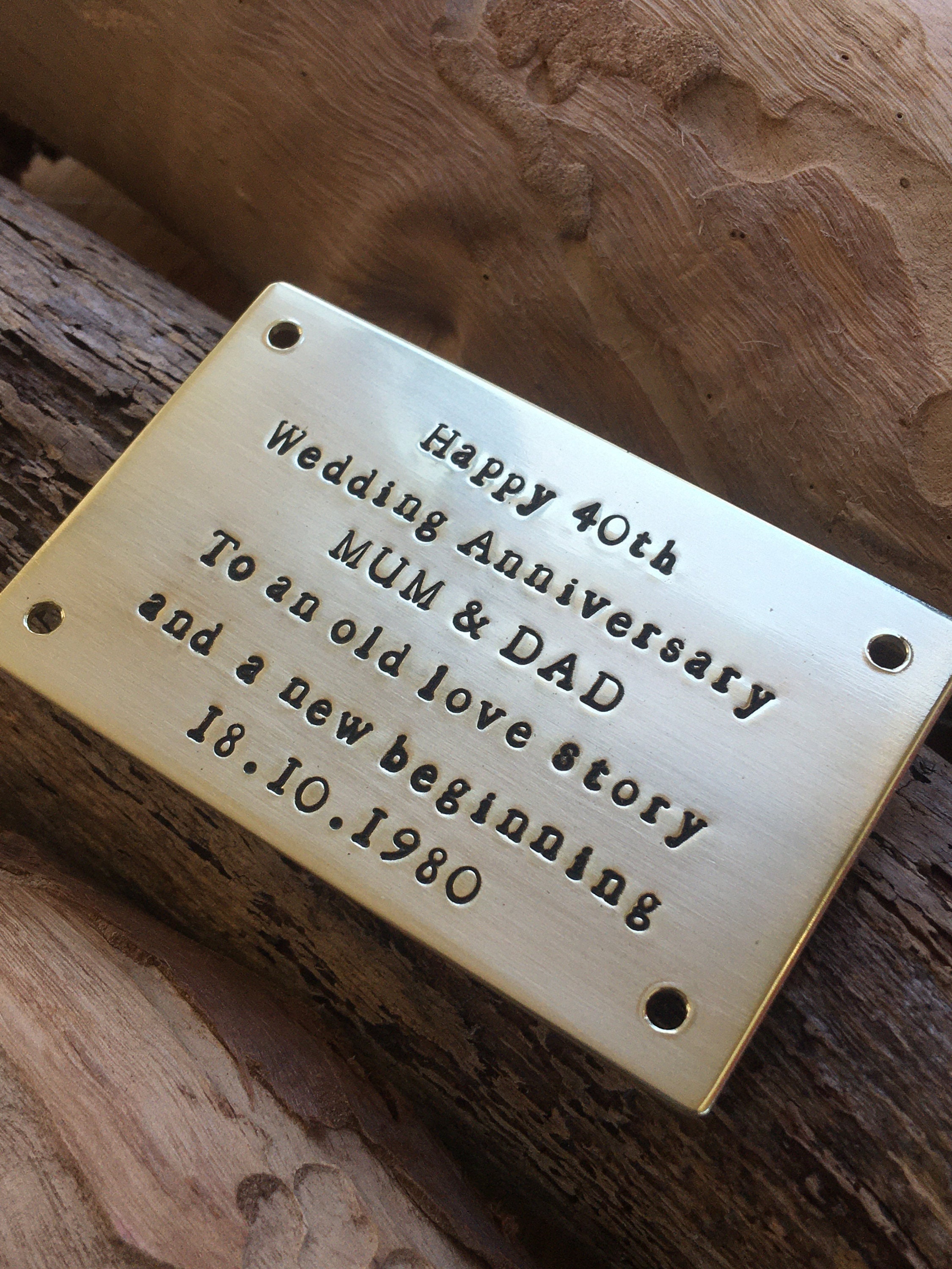 Name Plate Memorial Plaque Hand Stamped Customised Etsy Australia