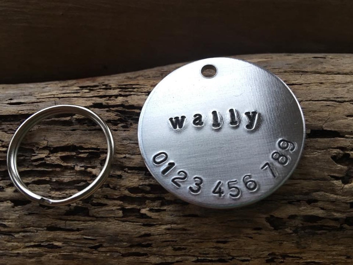 Hand Stamped Personalized Custom Aluminium Pet Tag Dog Tag Etsy Australia