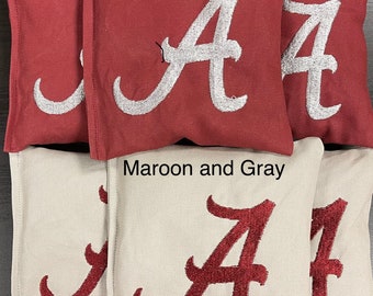 Alabama Embroidered cornhole bags set of 10