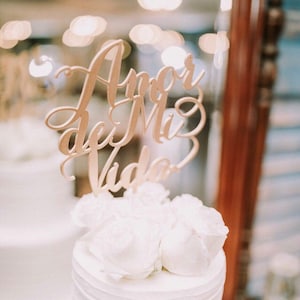 Amor De Mi Vida Cake Topper/ Wedding Cake Topper in Spanish/ Amor Cake Topper / Amor De Mi Vida / Pastel de Boda Decoración