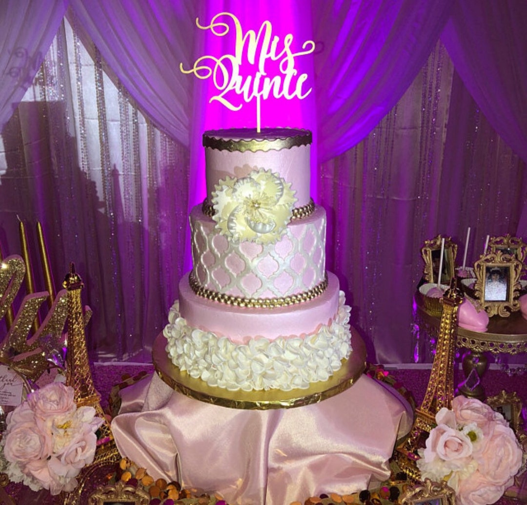 Mis Quince Cake Topper Quinceañera Cake Topper Fiesta De Quince Cake