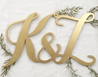Large Two Initials Monogram Sign. Event Sign. Wedding, Anniversary.