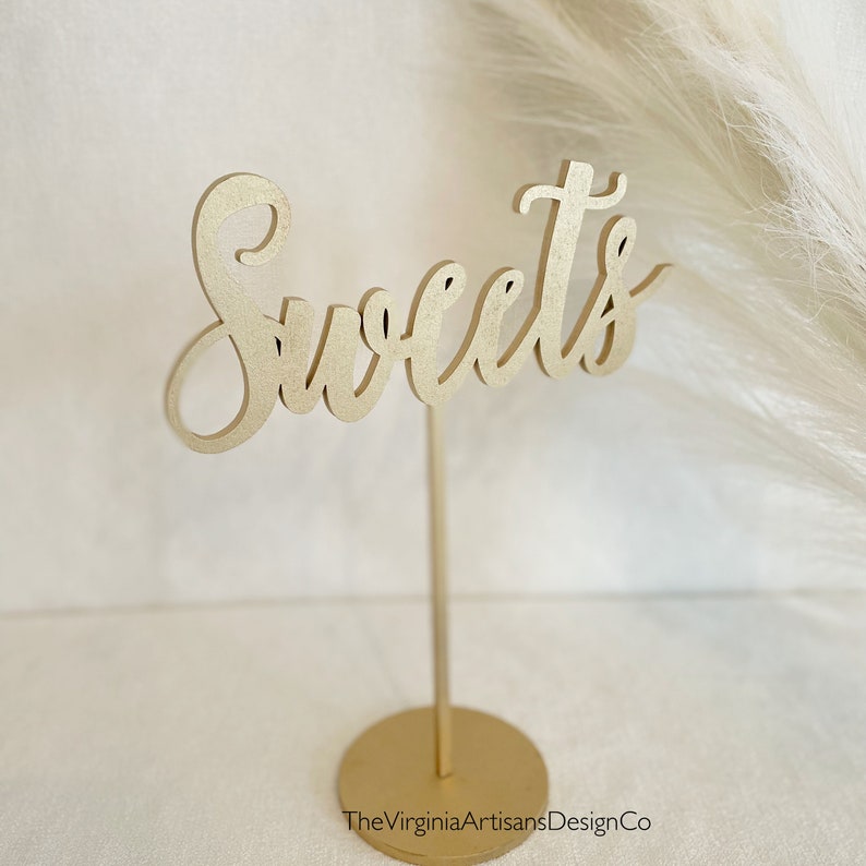 Sweets Table Sign Laser Cut Sweets Table Sign Etsy