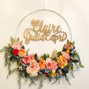 nursery wreath with name