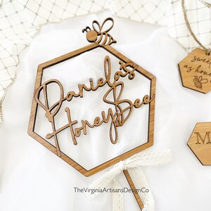 Personalized Bee Themed Cake Topper - Honeybee’s themed Cake Topper - Cake Topper, Bee Hive Cake Topper