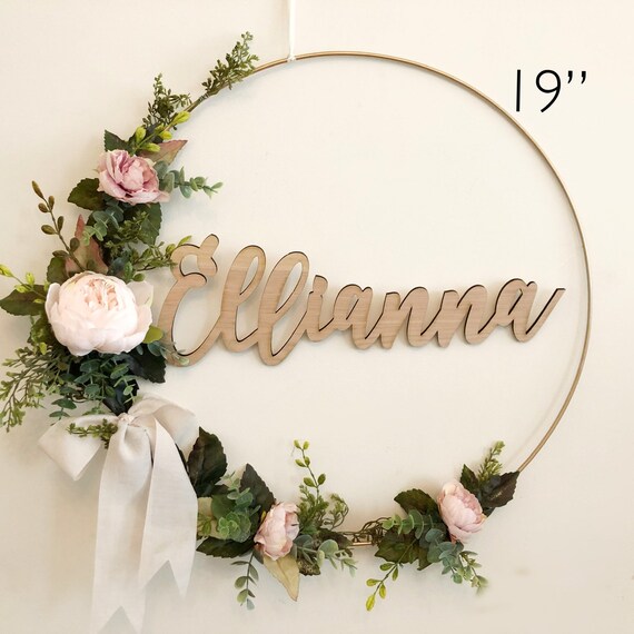 nursery wreath with name