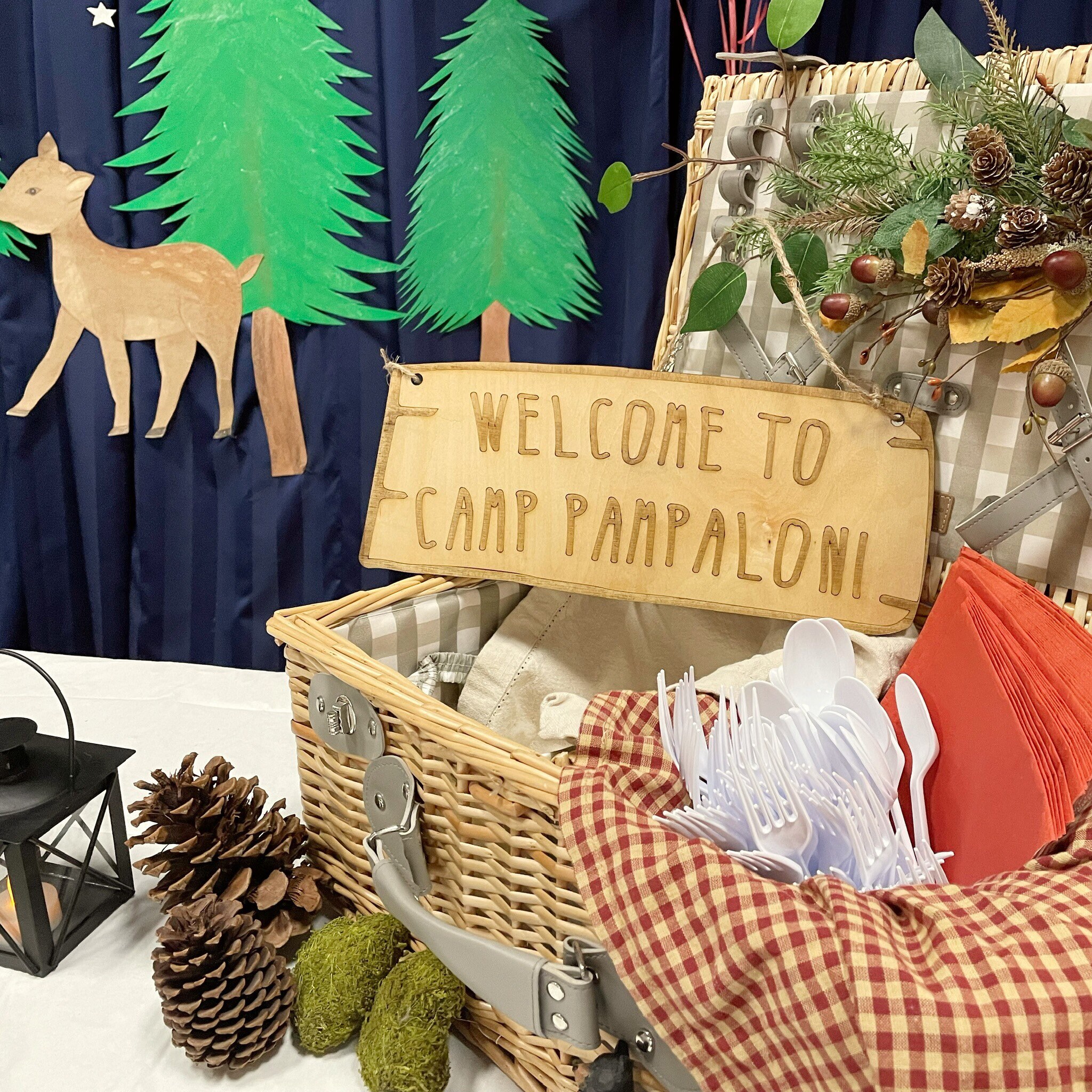 Custom Welcome to Camp Wood Sign Camping Themed Backdrop | Etsy