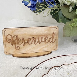 Wooden Reserved Table Sign - Reserved Sign - Reserved Sign for Tables - Reserved Sign - Rustic Wedding Decor