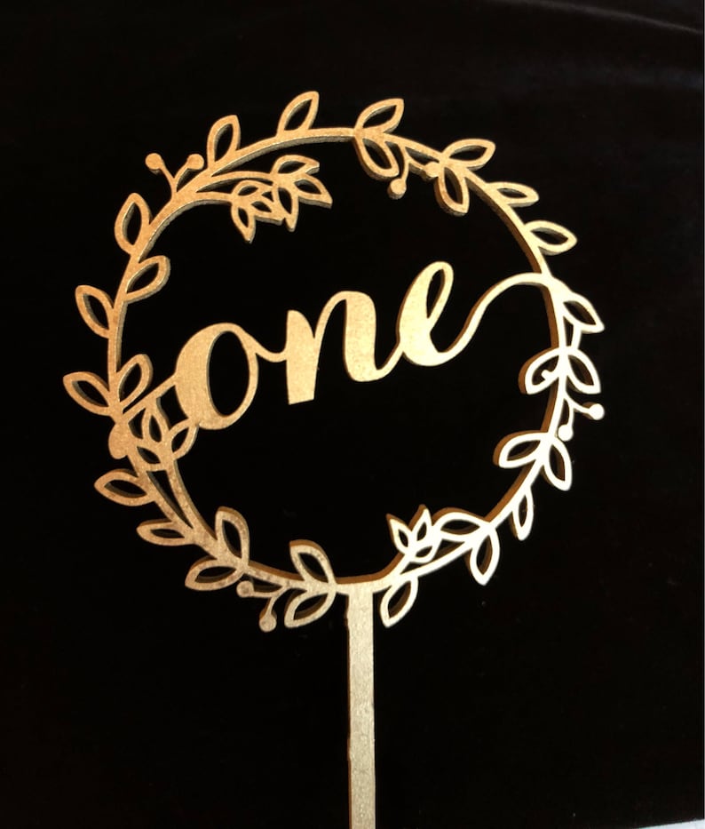 First Anniversary Cake Topper Anniversary Cake Topper One Etsy