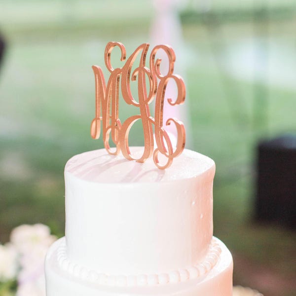 BEST SELLER- Monogram Wedding Cake Topper, Monogram Cake Topper, Initials Wedding Cake Topper, Monogram Cake Topper - Heirloom Cake Topper