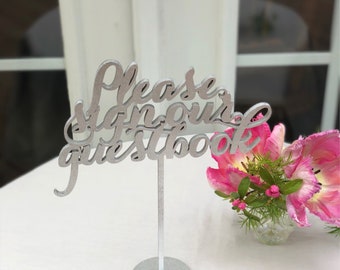 Please Sign Our Guestbook Sign - Please Sign Guestbook Sign - Wedding Signage