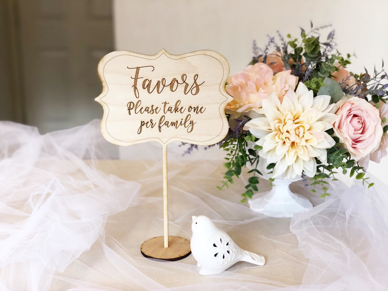 Favors Table Sign - Please Take One Table Sign - Rustic Wedding Signs ...