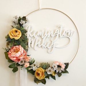 nursery wreath with name