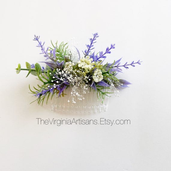 Rare Free People Silver and Purple Floral Hair Comb Free People Silver Hair Accessories for Women for sale | eBay main image 3