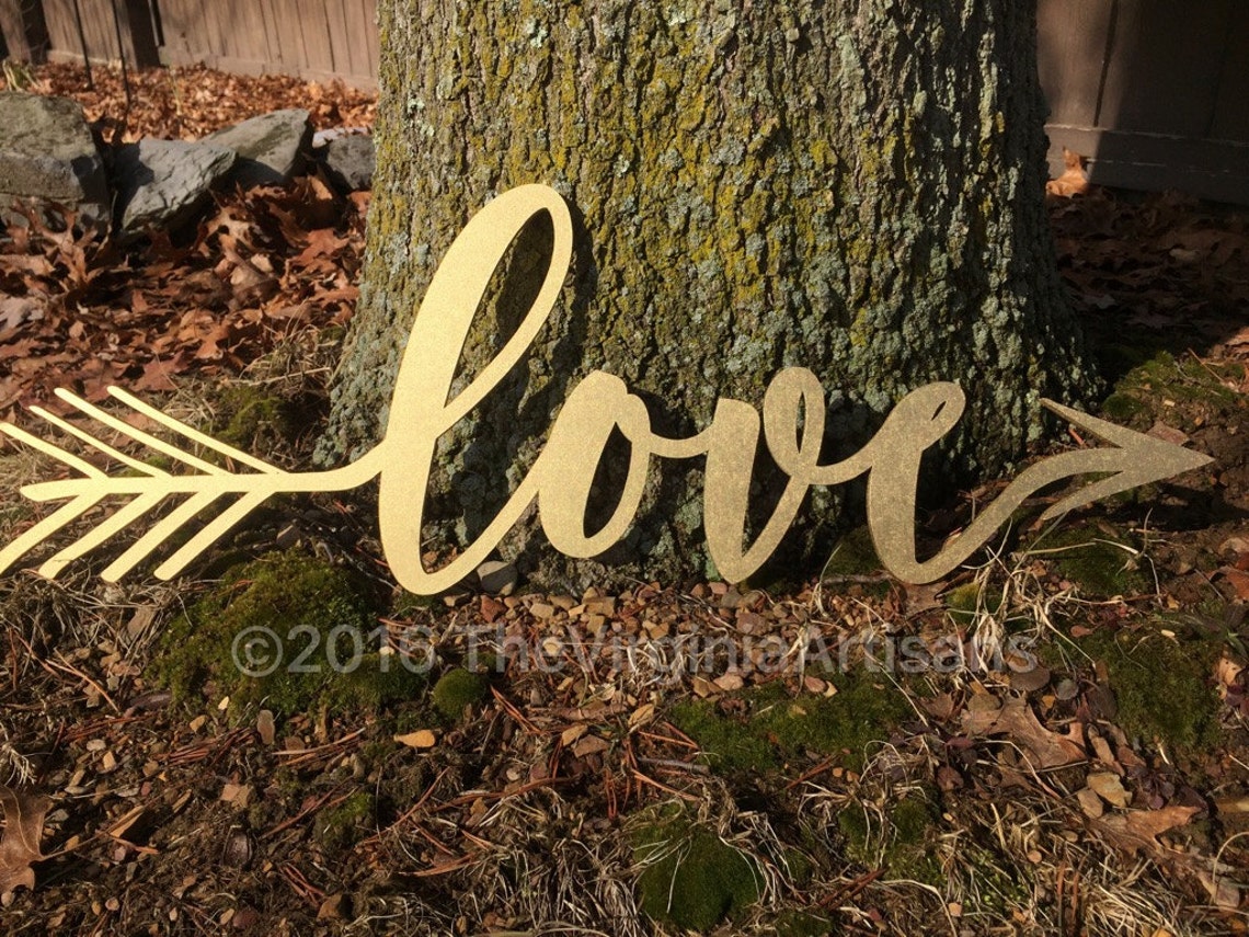 Love Decor Sign Love Arrow Sign Love Wedding Sign Farm Etsy
