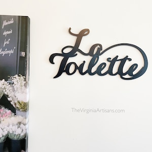 La Toilette Wall Sign - Powder Room Laser Cut Sign - Home Decor. French Country Decor