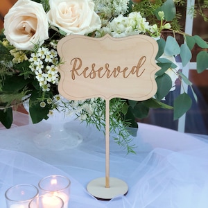 Wooden Reserved Table Sign - Reserved Sign - Reserved Sign for Tables - Reserved Sign - Rustic Wedding Decor