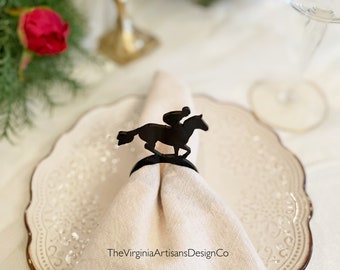 Race Horse Napkin Rings - Kentucky Derby Themed Party Decor, Horse Themed Party, Horse Races Tailgate Party Decor