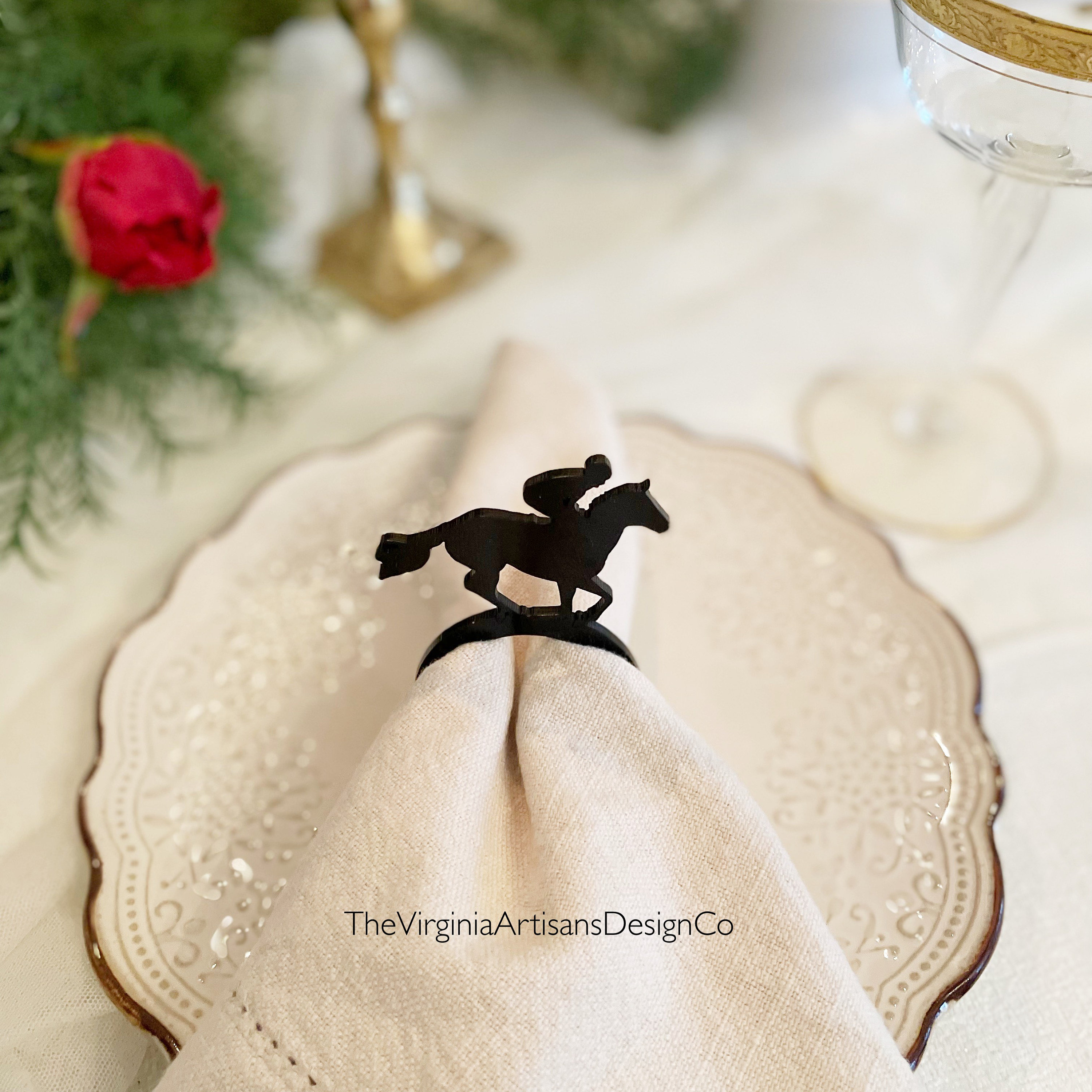 Race Horse Napkin Rings Kentucky Derby Themed Party Decor Horse Themed Party Horse Races Tailgate Party Decor