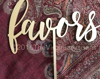 Favors Sign, Wedding Favors Signage, Wedding Signage, Gold Wedding Favors  Sign, Laser Cut Sign for Party Favors, Elegance Line