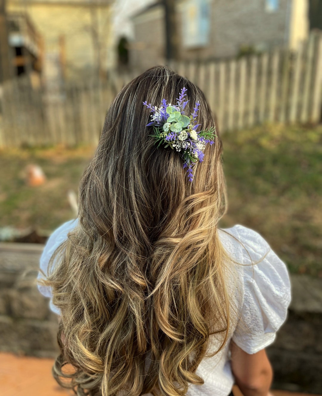 Flowers Statement Comb Hair Clip Boho Bridal Hair Comb, Statement Wedding Hair Accessory  main image 4