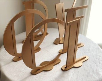 One Letter Listing - Art Deco Letters - Self Standing Initial Letters - Laser Cut Art Deco Letters - Gatsby Style Letters - Wedding Initials