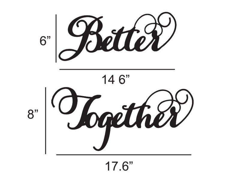 Better Together Sign Better Together Chairs Decor Better Etsy