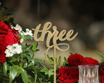 45- Reception Wedding Table Numbers - Set of 1-45 - Elegance Line